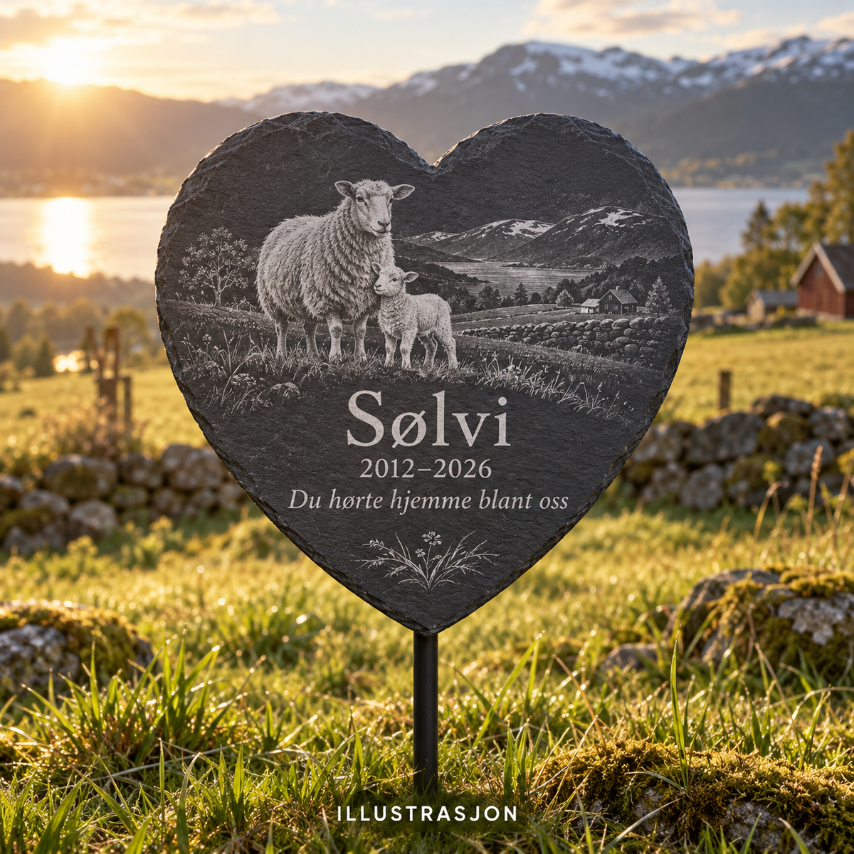 Inspirasjon 23: personlig gravert skiferprodukt med bilde og tekst